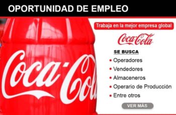Empresa Coca-Cola te invita a formar parte de su excelente equipo de trabajo