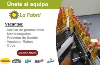 La Fabril invita a la comunidad en general a participar por sus empleos