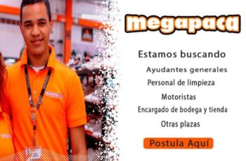 Megapaca invita al público en general a postularse en sus excelentes empleos