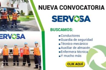 Servosa te invita a participar por sus empleos disponibles