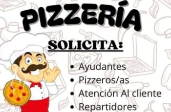 Estamos buscando empleados para Pizzerías