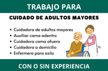 Se necesitan cuidadores para adultos mayores