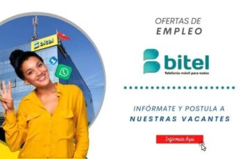 Bitel te ofrece nuevas oportunidades de trabajo con excelentes beneficios