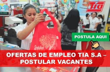 Trabajo en Almacenes Tía con o sin experiencia