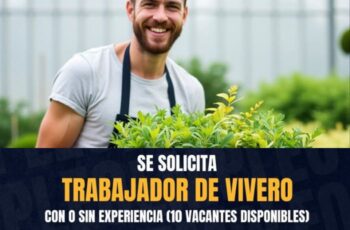 Oportunidad de trabajo en Vivero y Floristería
