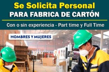 Trabaja en Planta recicladora de papel y cartón